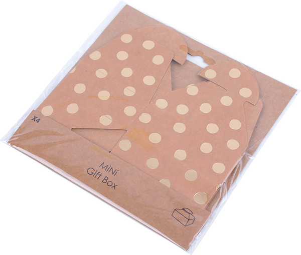 Изображение товара Набор коробок подарочных Darvish 6x7.5x2.5 см / DV-14650-2 (4 шт, крафт золото)