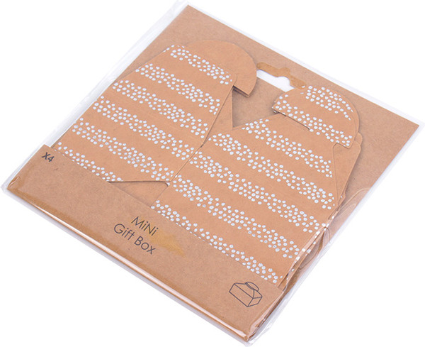 Изображение товара Набор коробок подарочных Darvish 6x7.5x2.5 см / DV-14650-1 (4 шт, крафт серебро)