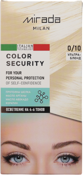 Изображение товара Крем-краска для волос Mirada Color security тон 0/10 Ультра-блонд
