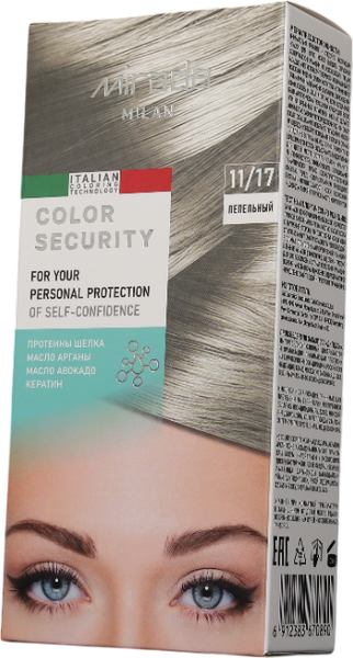 Изображение товара Крем-краска для волос Mirada Color security тон 11/17 Пепельный