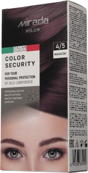 Изображение товара Крем-краска для волос Mirada Color security тон 4/5 Махагон