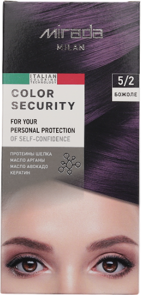 Изображение товара Крем-краска для волос Mirada Color security тон 5/2 Божоле
