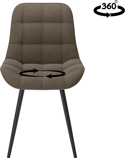 Изображение товара Стул Табурет Румба поворотный (бренди 28/черный каркас)