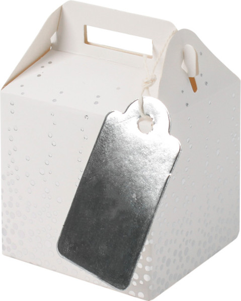 Изображение товара Набор коробок подарочных Darvish Mini 5x5x5 см / DV-14648-1 (4 шт, белый/серебро)