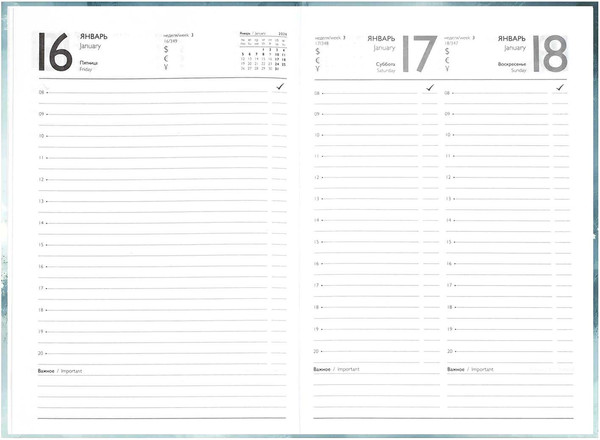Изображение товара Ежедневник Феникс+ Голубая абстракция 2026 / 71540 (160л)