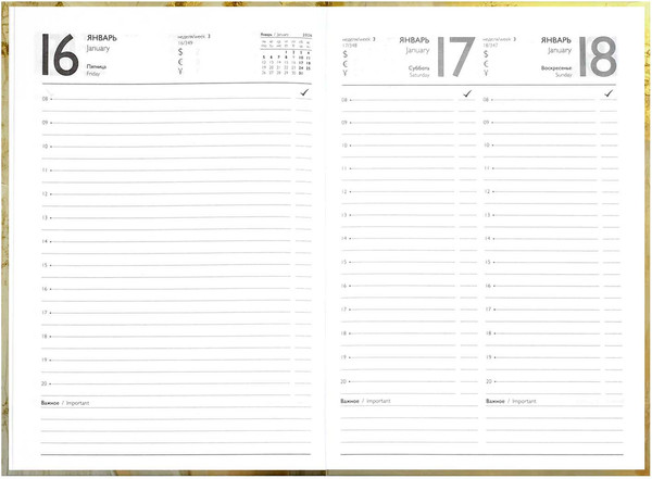 Изображение товара Ежедневник Феникс+ Золотая эстетика 2026 / 71536 (160л)