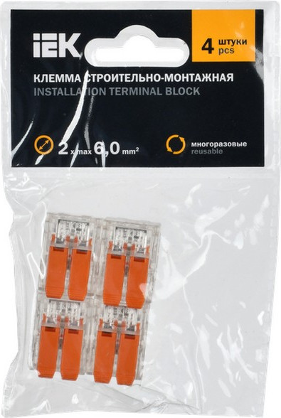 Изображение товара Набор клемм IEK UKZ40-612-004 (4шт)