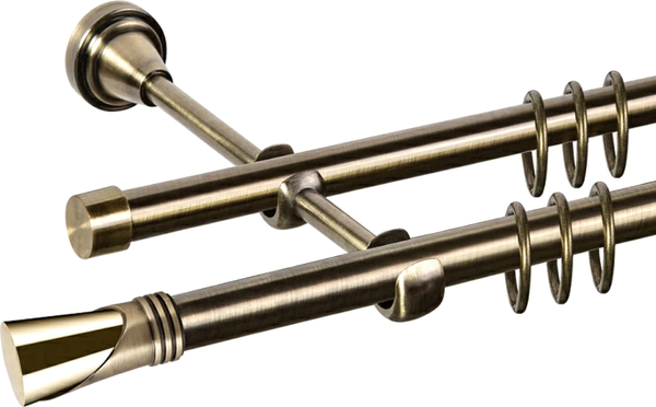 Изображение товара Карниз для штор АС ФОРОС Grace D19Г/19Г + наконечники Вега (1.6м, антик/золото)