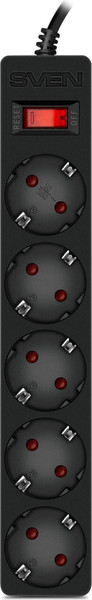 Изображение товара Сетевой фильтр Sven SF-05E (3м, черный)