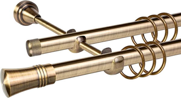 Изображение товара Карниз для штор АС ФОРОС Grace D19Г/19Г + наконечники Арига (1.6м, антик)