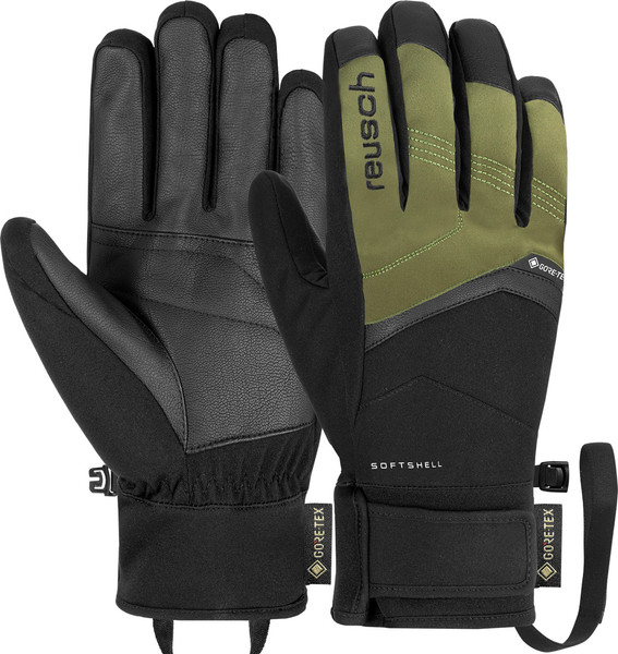 Изображение товара Перчатки лыжные Reusch Blaster Gore-Tex / 6301329_7756 (р.10.5, Black/Burnt Olive)