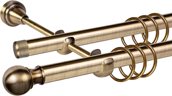 Изображение товара Карниз для штор АС ФОРОС Grace D19Г/19Г + наконечники Шар Стюард (2м, антик)