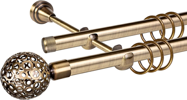 Изображение товара Карниз для штор АС ФОРОС Grace D19Г/19Г + наконечники Метеор (2м, антик)