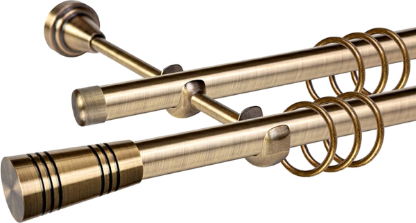 Изображение товара Карниз для штор АС ФОРОС Grace D19Г/19Г + наконечники Савона (2.4м, антик)