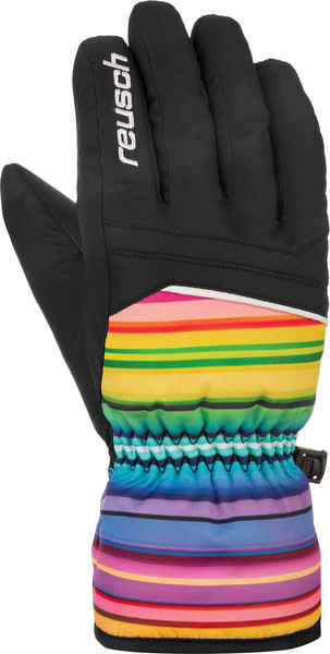 Изображение товара Перчатки лыжные Reusch Alan Junior / 6461115_7492 (р.6.5, Black/Multicol Lines)