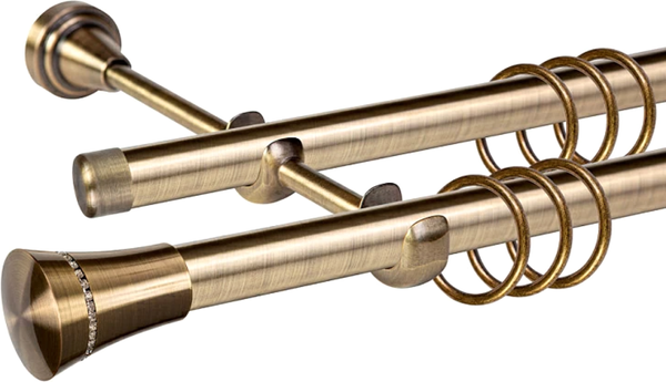 Изображение товара Карниз для штор АС ФОРОС Grace D19Г/19Г + наконечники Астурия (2.4м, антик)