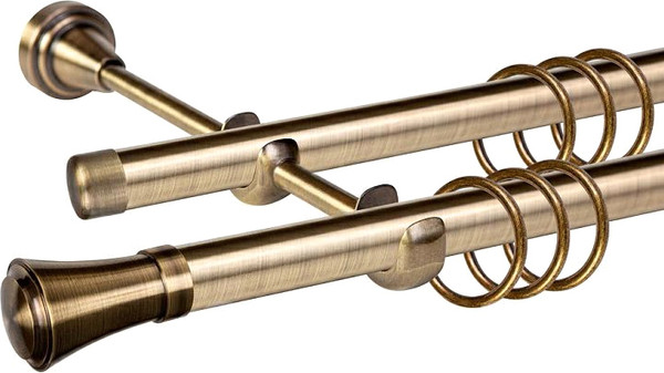 Изображение товара Карниз для штор АС ФОРОС Grace D19Г/19Г + наконечники Анкона (2.4м, антик)