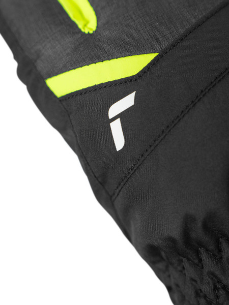 Изображение товара Перчатки лыжные Reusch Bennet R-Tex Xt Junior / 6461206-7686 (р.5, Black/Black Mellange/Safety Yellow)