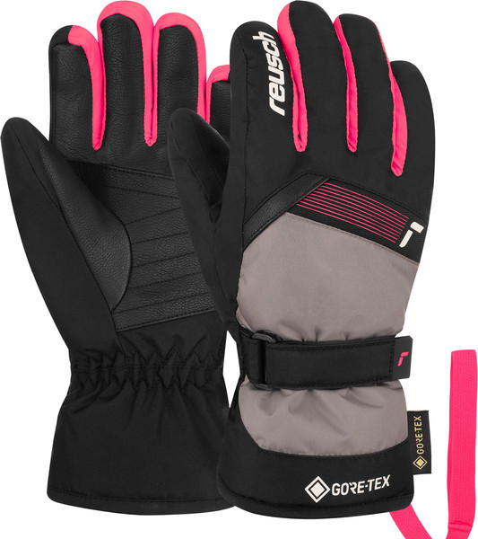 Изображение товара Перчатки лыжные Reusch Flash Gore-Tex Junior / 6261305_7047 (р.4, Black/Steel Grey/Fuch)