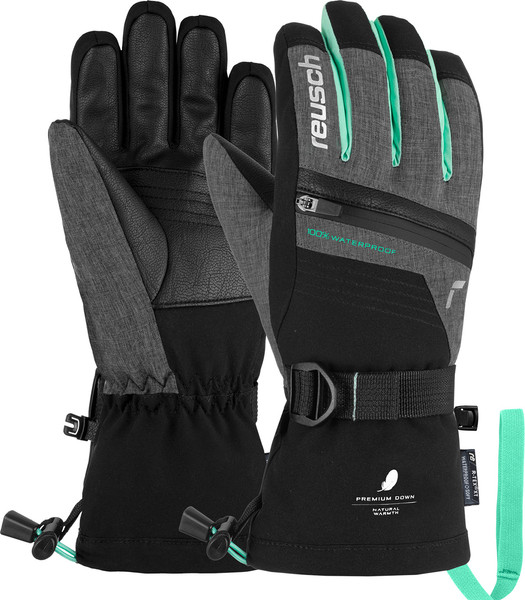 Изображение товара Перчатки лыжные Reusch Lando R-Tex Xt Junior / 6161243_7695 (р.3.5, Black/Black Mellange/Cabbage)