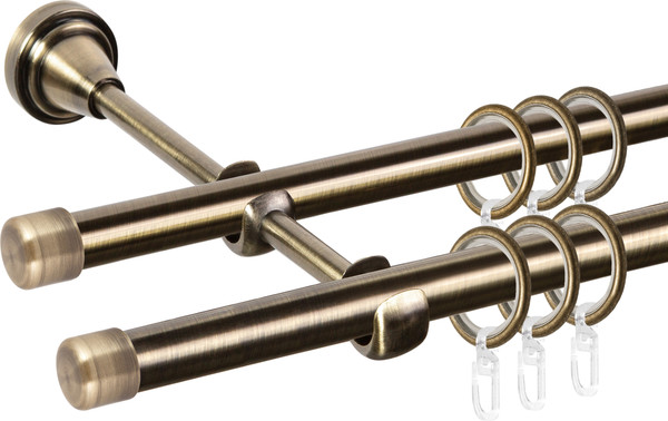 Изображение товара Карниз для штор АС ФОРОС Grace D19Г/19Г + заглушка (3м, антик)