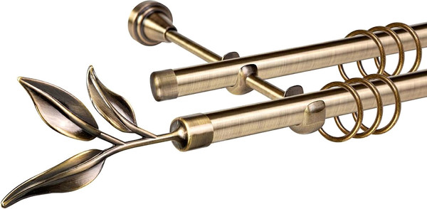 Изображение товара Карниз для штор АС ФОРОС Grace D19Г/19Г + наконечники Лавр (3м, антик)