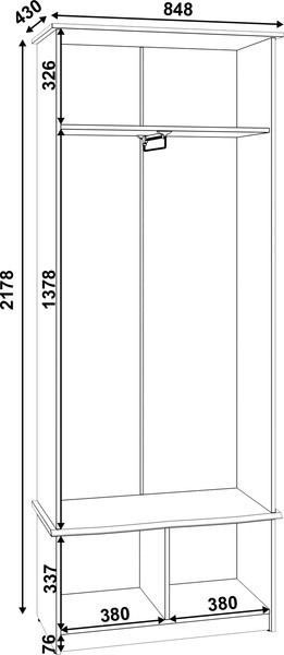 Изображение товара Шкаф Involux Sale 3596 (графит/дуб натюрель)