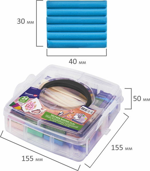 Изображение товара Набор для лепки Brauberg Art / 271163 (24цв)