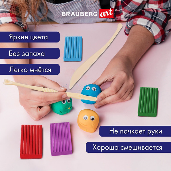 Изображение товара Набор для лепки Brauberg Art / 271163 (24цв)