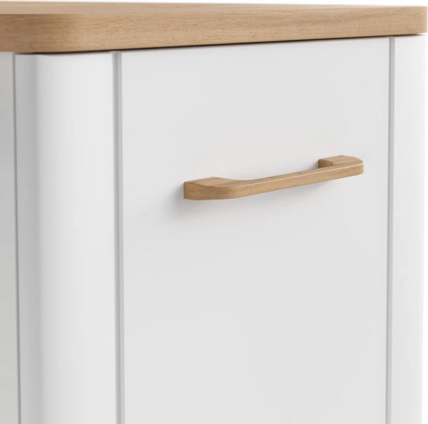 Изображение товара Письменный стол Involux Sale 5099 правый (белый премиум/дуб натюрель/металл черный)