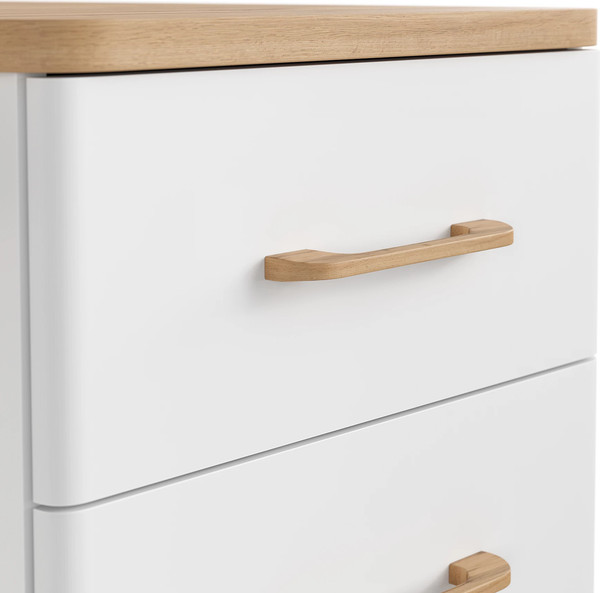 Изображение товара Письменный стол Involux Sale 5103 правый (белый премиум/дуб натюрель/металл черный)