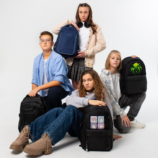 Изображение товара Школьный рюкзак Brauberg Green Spider / 273839 (черный)