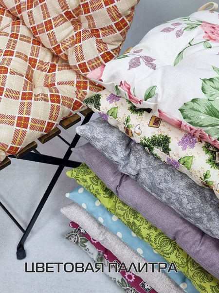 Изображение товара Комплект подушек на стул MATEX Homely Кубик Рубика / 68-112 (терракотовый)