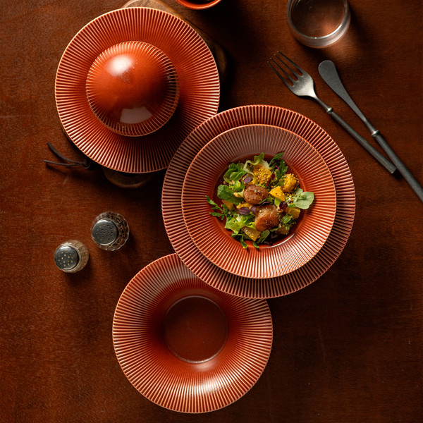 Изображение товара Блюдо AksHome Aurora d20x2.5см (фарфор/каштановый)