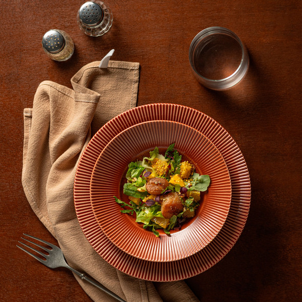 Изображение товара Блюдо AksHome Aurora d20x2.5см (фарфор/каштановый)