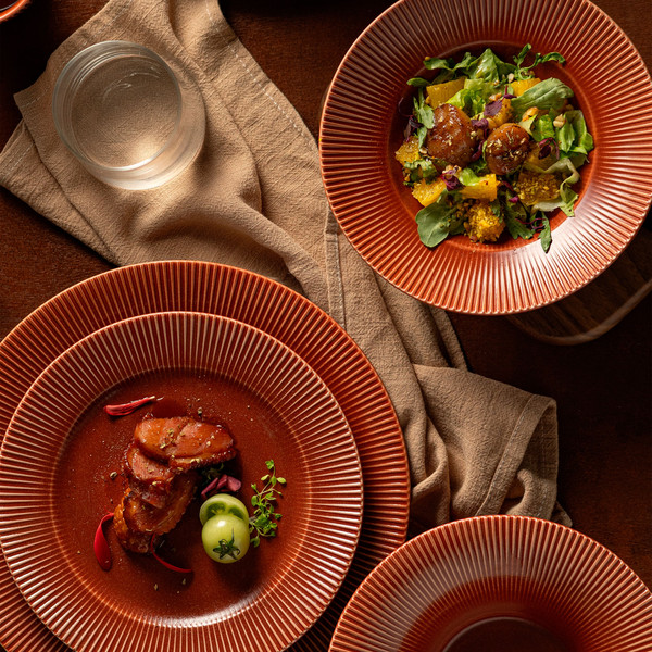 Изображение товара Блюдо AksHome Aurora d25.5x3см (фарфор/каштановый)