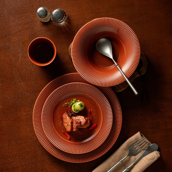 Изображение товара Блюдо AksHome Aurora d25.5x3см (фарфор/каштановый)