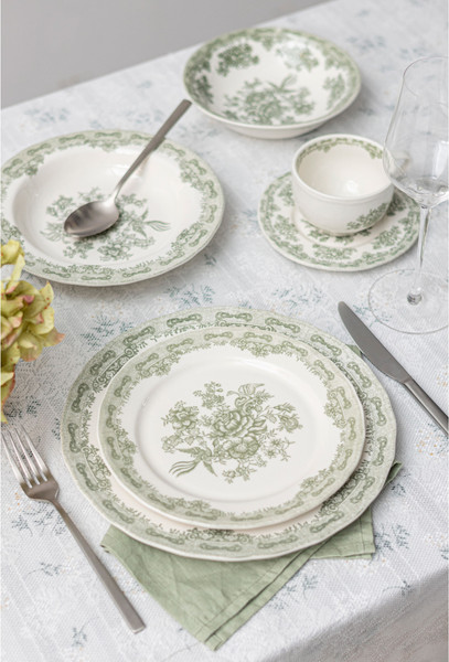 Изображение товара Блюдо AksHome Blossom d21.5x2.7см (керамика/зеленый)