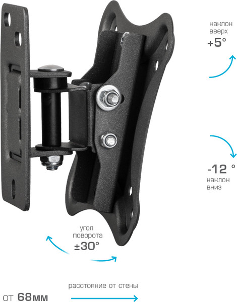 Изображение товара Кронштейн для телевизора Kromax Corbel-1 (серый)