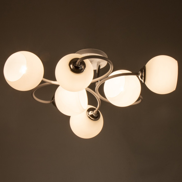 Изображение товара Люстра BayerLux 2717/6 / 7562807 (белый/хром)