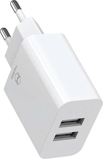 Изображение товара Зарядное устройство сетевое McDodo CH-6721 2 USB-A Charger(EU) + Type-C Cable (1м, белый)