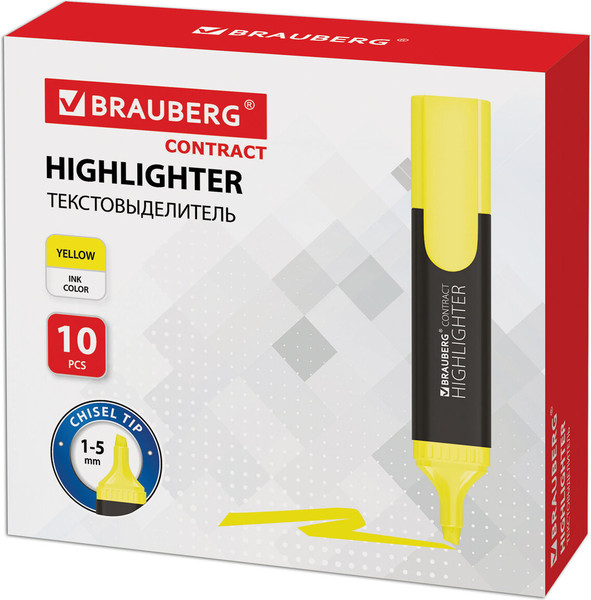 Изображение товара Текстовыделитель Brauberg Contract / 150389 (лимонный)