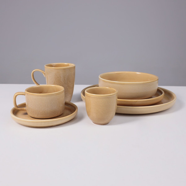 Изображение товара Блюдо AksHome Stria d26.5x3см (фарфор/пшеничный)