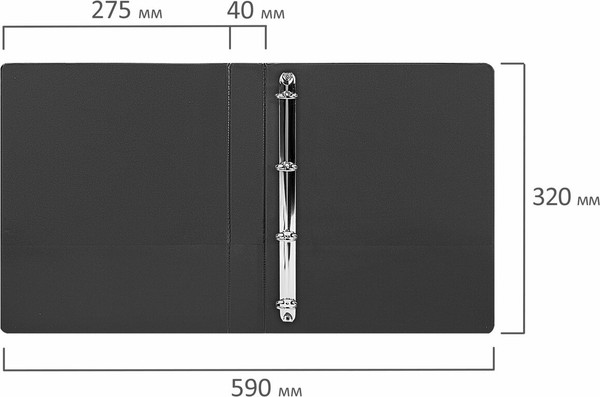 Изображение товара Папка-регистратор Brauberg Office / 271849 (черный)