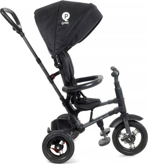 Изображение товара Трехколесный велосипед с ручкой QPlay QA6B (черный)