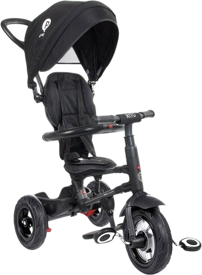 Изображение товара Трехколесный велосипед с ручкой QPlay QA6B (черный)