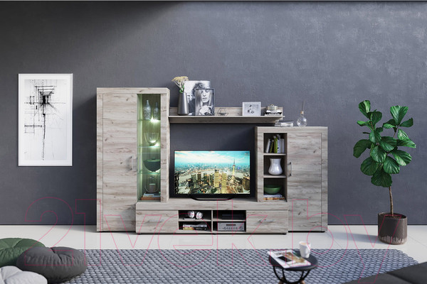 Изображение товара Стенка Империал Джерси (дуб крафт/серый)