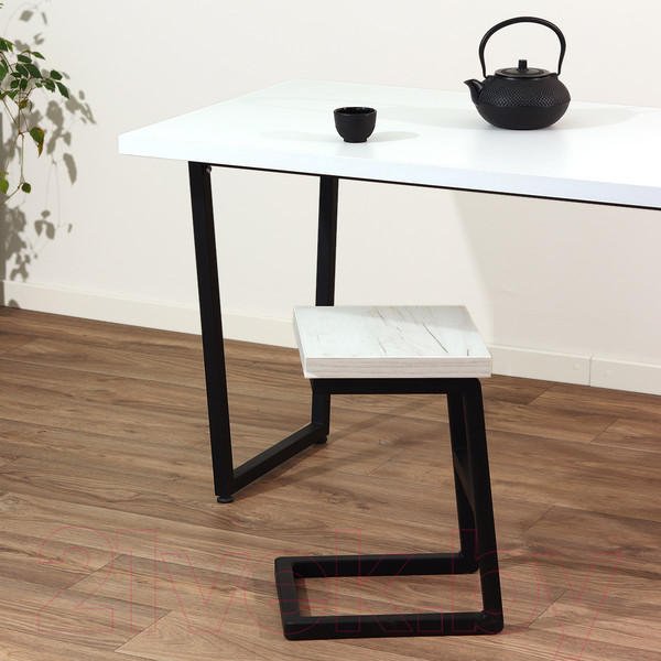 Изображение товара Табурет Millwood СДН-6 Арне 2 Л (дуб белый Craft/металл черный)