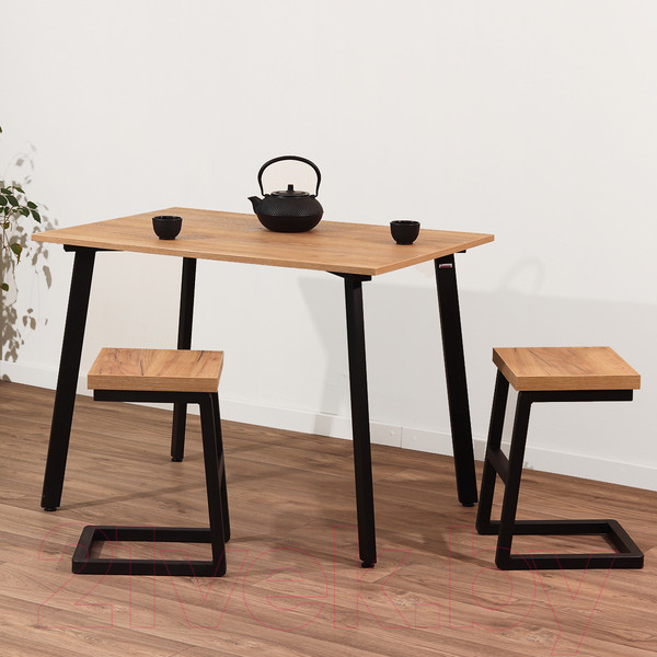 Изображение товара Табурет Millwood СДН-6 Арне 2 Л (дуб золотой Craft/металл черный)