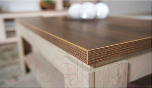 Изображение товара Журнальный столик Империал Мэдисон (дуб эндгрейн/дуб экспрессив/бронзовый)